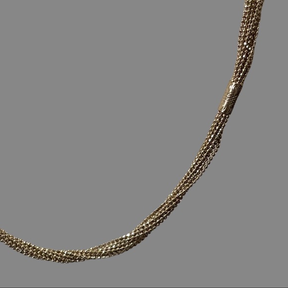Monet Gold Tone Multi Chain Long Necklace - Picture 2 of 3